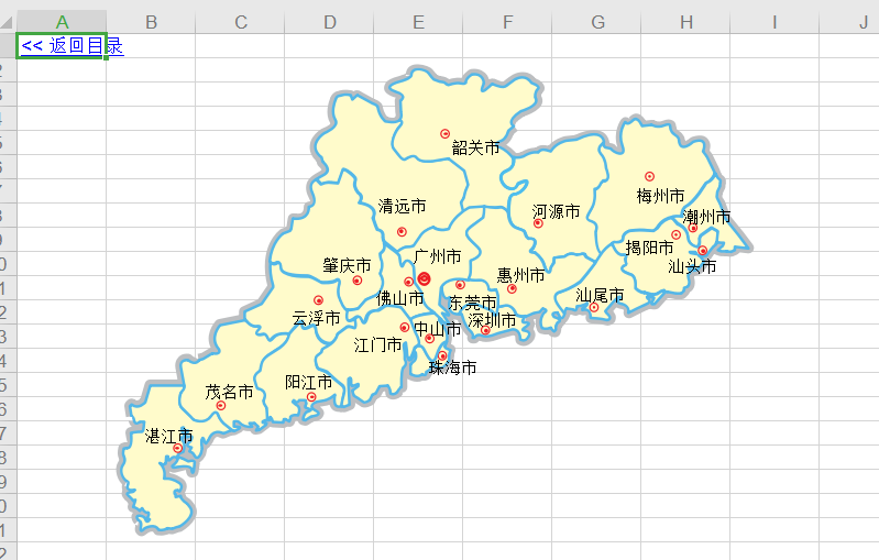 Excel可编辑可分色的中国地图（省、市、县）、世界地图模板！