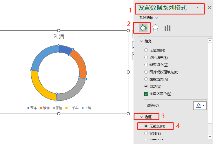 Excel做的百分比饼图，太漂亮了！