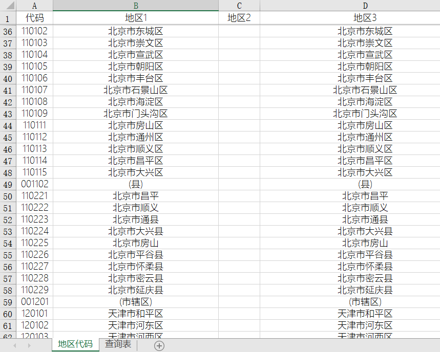 从身份证号码中提取籍贯小技巧