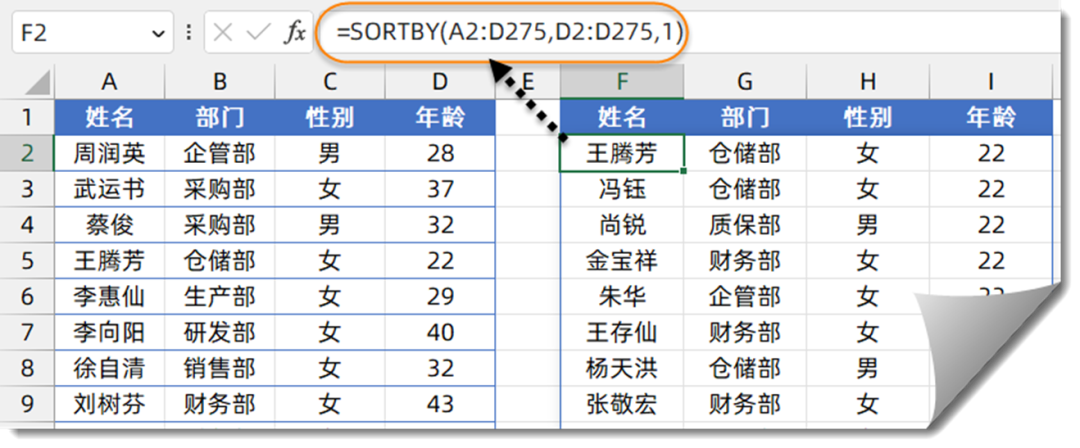 SORTBY函数动态排序的几个典型用法