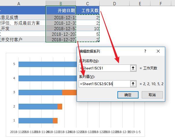 复习 | Excel 制作甘特图教程（图表法）