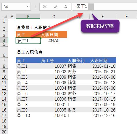 VLOOKUP 函数出现 #N/A 错误的 4 种情况（+解决方法）