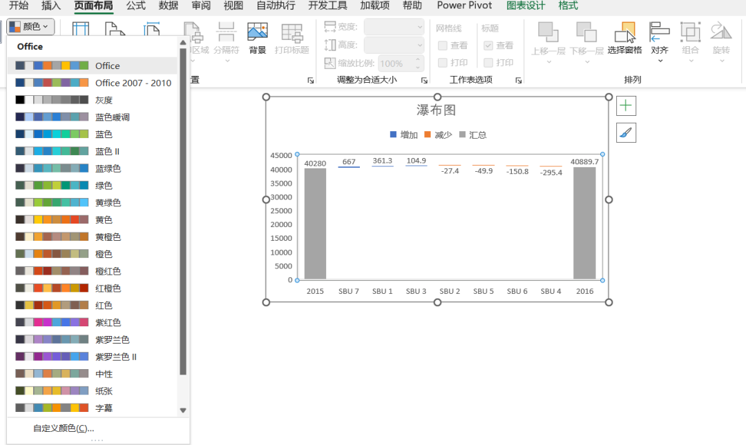 在 Excel 中制作瀑布图的两种方法