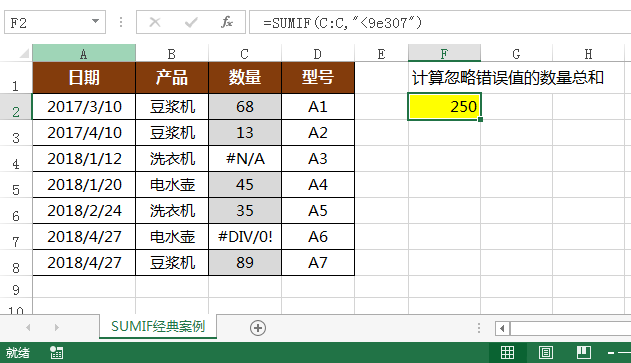 Excel教程：SUMIF函数媲美“大众情人VLOOKUP”