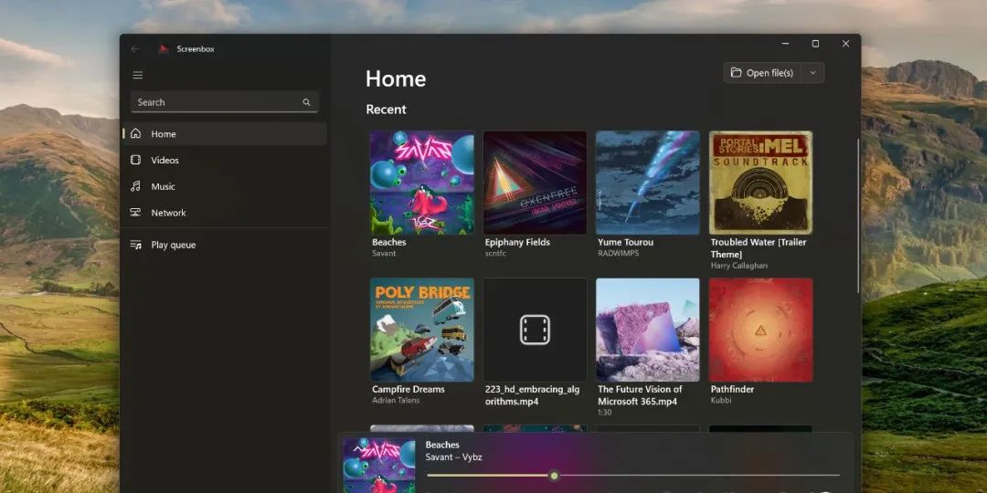 Screenbox——漂亮的、免费的现代视频播放器分享