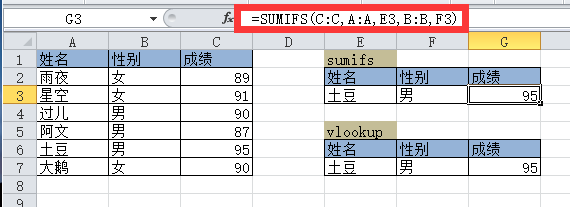 Excel教程：sumifs竟然比vlookup好用，耐思！