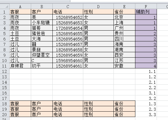 Excel教程：按客服对服务记录进行分组~~