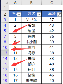 Excel教程：如何批量取消隐藏的行？