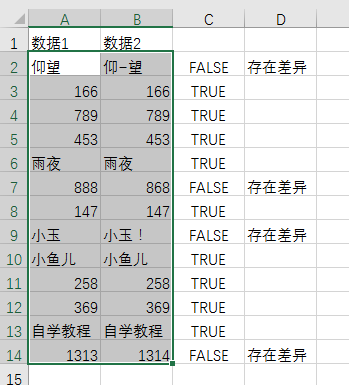 Excel教程：核对数据差异有方法