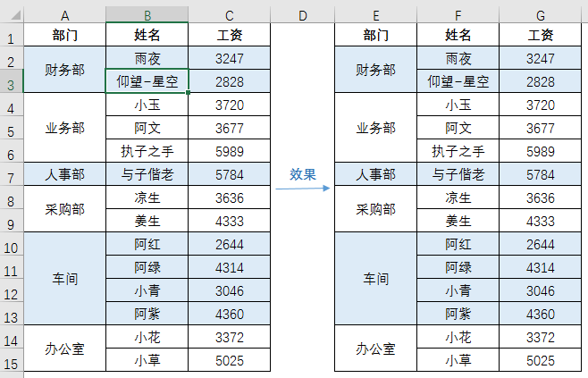 Exce教程：最全合并单元格问题集（建议收藏）