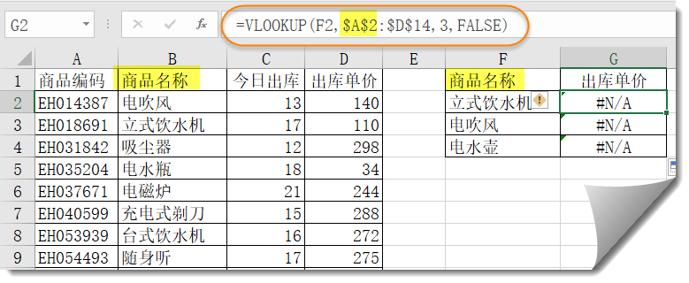 VLOOKUP出错？几个常见原因整理全了