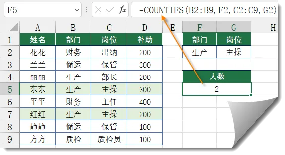 几个常用的多条件判断、统计公式